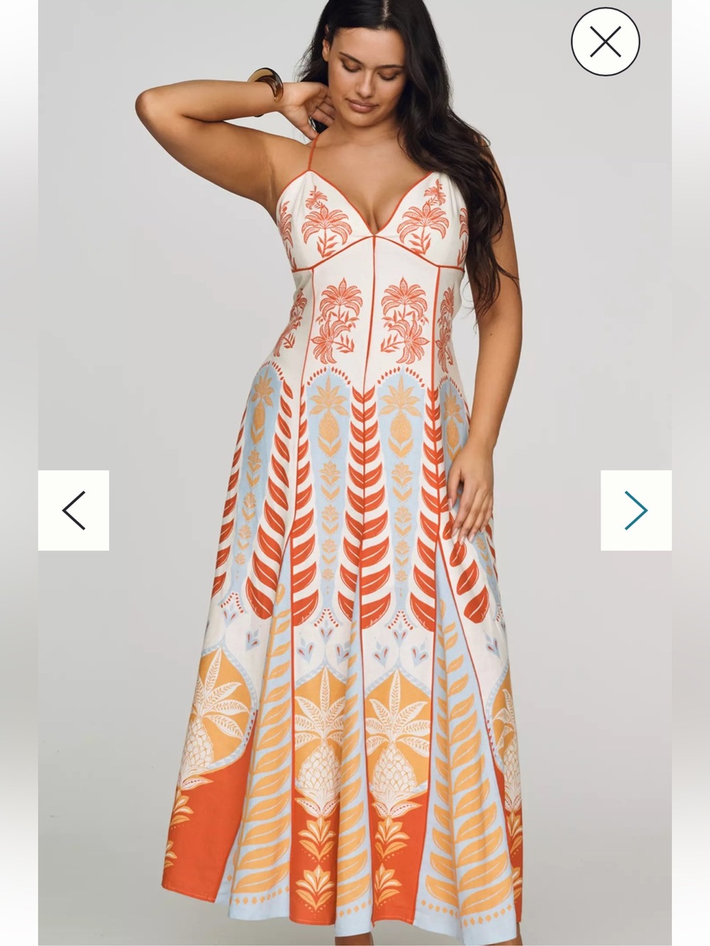 Anthropologie x Farm Rio Sleeveless V-Neck A-Line Maxi Dress